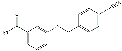 3-{[(4-cyanophenyl)methyl]amino}benzamide Struktur