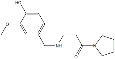 3-{[(4-hydroxy-3-methoxyphenyl)methyl]amino}-1-(pyrrolidin-1-yl)propan-1-one Struktur