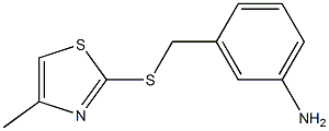 3-{[(4-methyl-1,3-thiazol-2-yl)sulfanyl]methyl}aniline Struktur