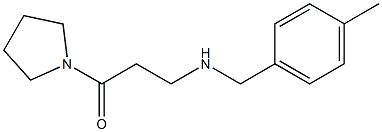 3-{[(4-methylphenyl)methyl]amino}-1-(pyrrolidin-1-yl)propan-1-one Struktur