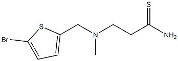 3-{[(5-bromothiophen-2-yl)methyl](methyl)amino}propanethioamide Struktur