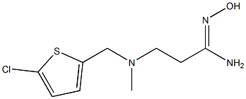 3-{[(5-chlorothiophen-2-yl)methyl](methyl)amino}-N'-hydroxypropanimidamide Struktur