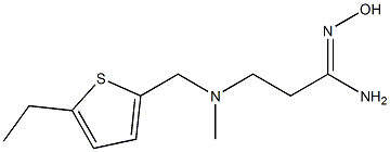 3-{[(5-ethylthiophen-2-yl)methyl](methyl)amino}-N'-hydroxypropanimidamide Struktur