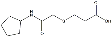 3-{[(cyclopentylcarbamoyl)methyl]sulfanyl}propanoic acid Struktur