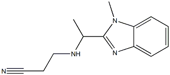 3-{[1-(1-methyl-1H-1,3-benzodiazol-2-yl)ethyl]amino}propanenitrile Struktur