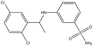 3-{[1-(2,5-dichlorophenyl)ethyl]amino}benzene-1-sulfonamide Struktur