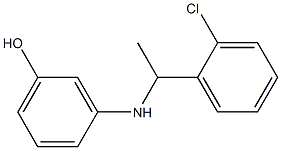 3-{[1-(2-chlorophenyl)ethyl]amino}phenol Struktur