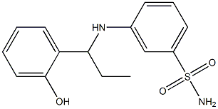 3-{[1-(2-hydroxyphenyl)propyl]amino}benzene-1-sulfonamide Struktur