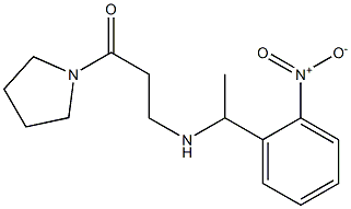 3-{[1-(2-nitrophenyl)ethyl]amino}-1-(pyrrolidin-1-yl)propan-1-one Struktur