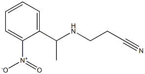 3-{[1-(2-nitrophenyl)ethyl]amino}propanenitrile Struktur