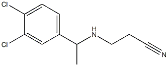 3-{[1-(3,4-dichlorophenyl)ethyl]amino}propanenitrile Struktur