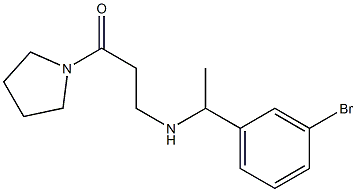 3-{[1-(3-bromophenyl)ethyl]amino}-1-(pyrrolidin-1-yl)propan-1-one Struktur