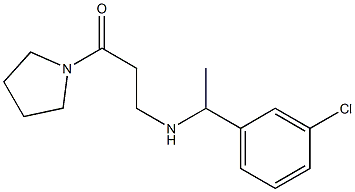 3-{[1-(3-chlorophenyl)ethyl]amino}-1-(pyrrolidin-1-yl)propan-1-one Struktur