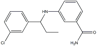 3-{[1-(3-chlorophenyl)propyl]amino}benzamide Struktur