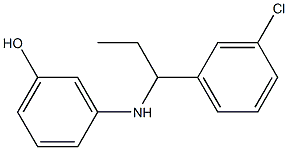 3-{[1-(3-chlorophenyl)propyl]amino}phenol Struktur