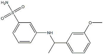 3-{[1-(3-methoxyphenyl)ethyl]amino}benzene-1-sulfonamide Struktur