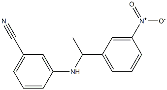 3-{[1-(3-nitrophenyl)ethyl]amino}benzonitrile Struktur