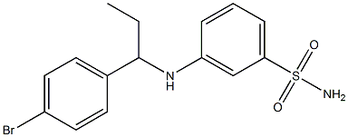 3-{[1-(4-bromophenyl)propyl]amino}benzene-1-sulfonamide Struktur