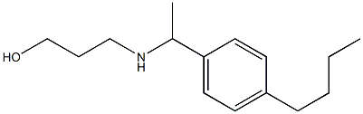 3-{[1-(4-butylphenyl)ethyl]amino}propan-1-ol Struktur