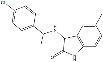 3-{[1-(4-chlorophenyl)ethyl]amino}-5-methyl-2,3-dihydro-1H-indol-2-one Struktur