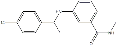 3-{[1-(4-chlorophenyl)ethyl]amino}-N-methylbenzamide Struktur