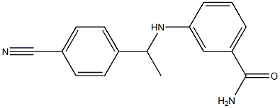 3-{[1-(4-cyanophenyl)ethyl]amino}benzamide Struktur