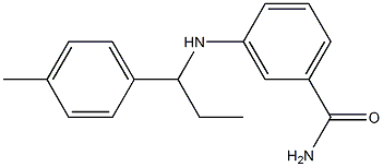 3-{[1-(4-methylphenyl)propyl]amino}benzamide Struktur