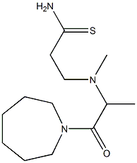 3-{[1-(azepan-1-yl)-1-oxopropan-2-yl](methyl)amino}propanethioamide Struktur