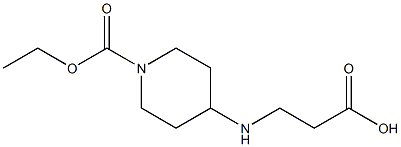 3-{[1-(ethoxycarbonyl)piperidin-4-yl]amino}propanoic acid Struktur