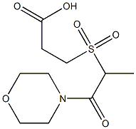 3-{[1-(morpholin-4-yl)-1-oxopropane-2-]sulfonyl}propanoic acid Struktur