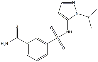 3-{[1-(propan-2-yl)-1H-pyrazol-5-yl]sulfamoyl}benzene-1-carbothioamide Struktur