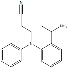 3-{[2-(1-aminoethyl)phenyl](phenyl)amino}propanenitrile Struktur