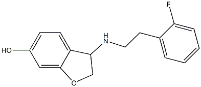 3-{[2-(2-fluorophenyl)ethyl]amino}-2,3-dihydro-1-benzofuran-6-ol Struktur