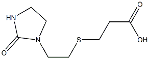 3-{[2-(2-oxoimidazolidin-1-yl)ethyl]sulfanyl}propanoic acid Struktur