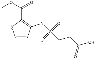 3-{[2-(methoxycarbonyl)thiophen-3-yl]sulfamoyl}propanoic acid Struktur