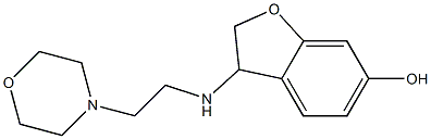 3-{[2-(morpholin-4-yl)ethyl]amino}-2,3-dihydro-1-benzofuran-6-ol Struktur