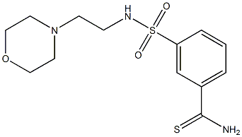 3-{[2-(morpholin-4-yl)ethyl]sulfamoyl}benzene-1-carbothioamide Struktur