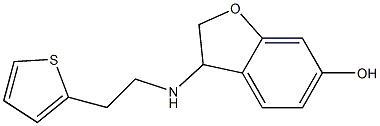 3-{[2-(thiophen-2-yl)ethyl]amino}-2,3-dihydro-1-benzofuran-6-ol Struktur