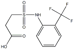 3-{[2-(trifluoromethyl)phenyl]sulfamoyl}propanoic acid Struktur