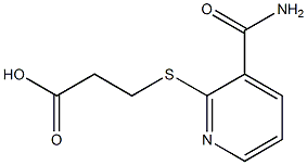 3-{[3-(aminocarbonyl)pyridin-2-yl]thio}propanoic acid Struktur