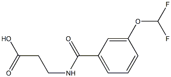 3-{[3-(difluoromethoxy)phenyl]formamido}propanoic acid Struktur