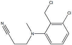 3-{[3-chloro-2-(chloromethyl)phenyl](methyl)amino}propanenitrile Struktur