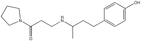 3-{[4-(4-hydroxyphenyl)butan-2-yl]amino}-1-(pyrrolidin-1-yl)propan-1-one Struktur