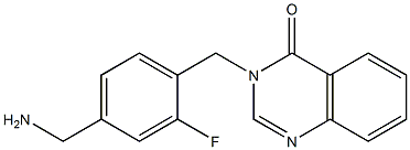 3-{[4-(aminomethyl)-2-fluorophenyl]methyl}-3,4-dihydroquinazolin-4-one Struktur