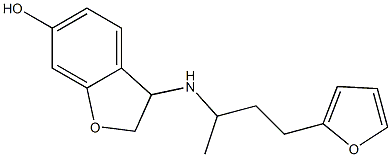 3-{[4-(furan-2-yl)butan-2-yl]amino}-2,3-dihydro-1-benzofuran-6-ol Struktur