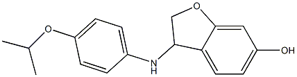 3-{[4-(propan-2-yloxy)phenyl]amino}-2,3-dihydro-1-benzofuran-6-ol Struktur