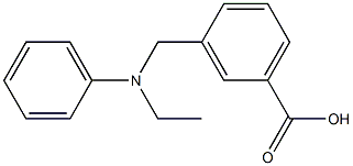 3-{[ethyl(phenyl)amino]methyl}benzoic acid Struktur