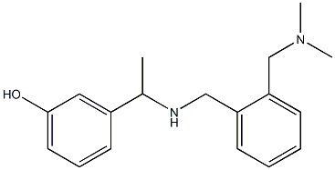 3-{1-[({2-[(dimethylamino)methyl]phenyl}methyl)amino]ethyl}phenol Struktur