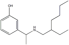 3-{1-[(2-ethylhexyl)amino]ethyl}phenol Struktur