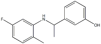 3-{1-[(5-fluoro-2-methylphenyl)amino]ethyl}phenol Struktur